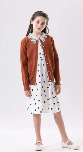 Vista 2 de SMILING PINKER cardigan de cuello redondo para niñas