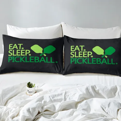 Vista 5 de jejeloiu Juego de sábanas de pickleball para niños, tamaño individual, regalos de pickleball para regalos para amantes del pickleball para niños