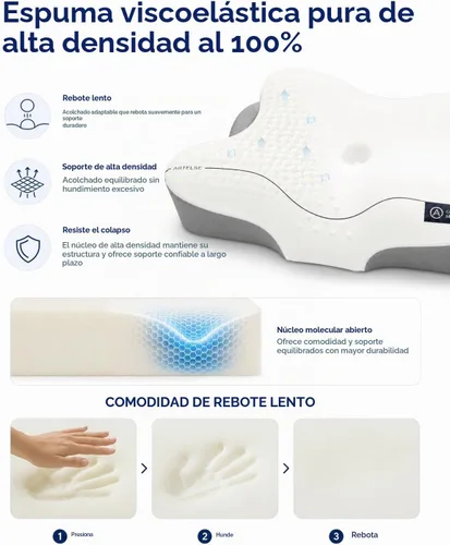 Vista 9 de Almohada cervical para el cuello - Almohada para la apnea del sueño
