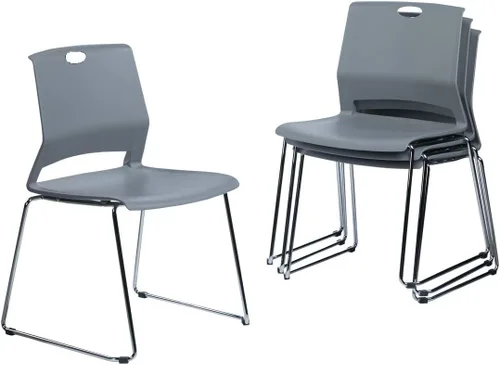 Vista 9 de Sidanli Sillas apilables para negocios, sillas de comedor modernas para el hogar, color verde (juego de 4)