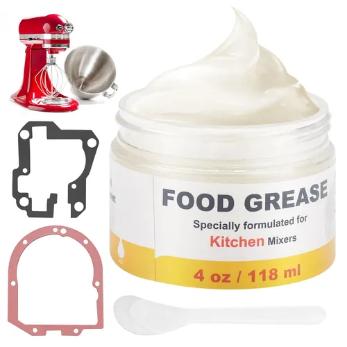 Vista 8 de Grasa de grado alimenticio de 4 onzas para batidora de pie Kitchen Aid, ampliamente utilizada en la mayoría de batidoras de cocina, lubricante