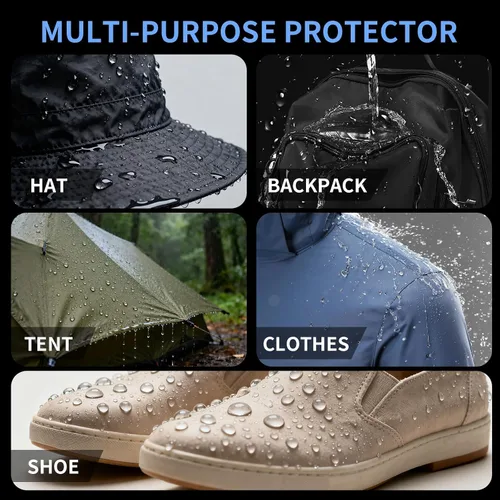 Vista 3 de Protector de gamuza en aerosol, protector de agua de tela, protección impermeable contra la lluvia y las manchas para botas, zapatos, sofás