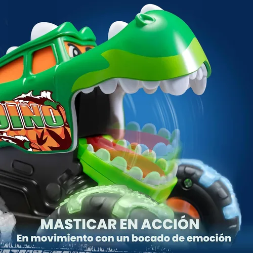 Vista 4 de JOYIN Paquete de 3 camiones monstruos de juguete - Coches iluminados activados por movimiento para niños pequeños - Ruedas LED Monster Glow Rover