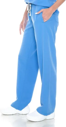 Vista 2 de HUMBLE Scrubs Pantalón Cordón Mujeres Pierna Recta Uniforme Médico