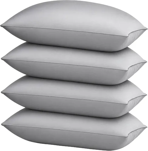 Vista 14 de HIMOON Almohadas de cama para dormir paquete de 4, juego de almohadas refrescantes de tamaño estándar de 4, funda de microfibra de alta gama