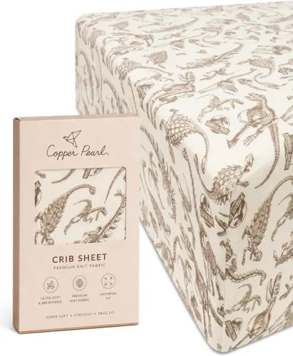 Vista 46 de Copper Pearl: Sábanas de punto prémium para cuna de bebé para niños y niñas, transpirables y suaves, sábanas ajustables para colchones estándar