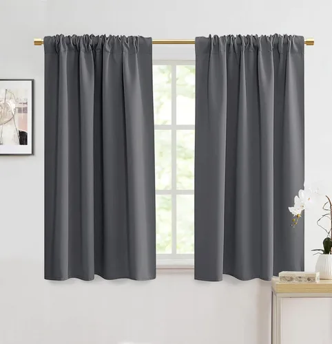 Vista 15 de Cortinas opacas de 48 pulgadas de largo, 34 pulgadas de ancho x 48 pulgadas de largo, cortinas opacas cortas con aislamiento térmico para Beige