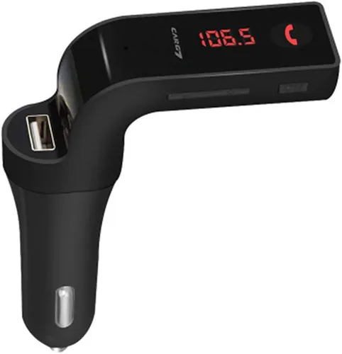 Vista 7 de Transmisor FM Bluetooth Bluetooth para automóvil, adaptador de radio inalámbrico Bluetooth de 2.1 pulgadas, kit de coche con llamadas manos libres