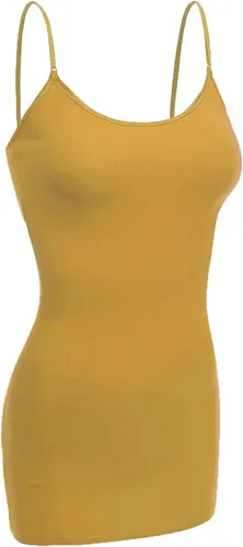 Vista 85 de Emmalise Camisola larga casual básica para mujer, con tirantes ajustables, top en capas