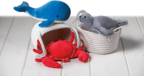 Vista 5 de Mary Meyer Peluche Smootheez - Almohada suave de juguete, 8 pulgadas, ballena azul