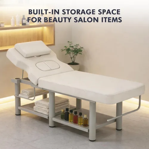 Vista 6 de Mesa resistente del masaje del metal con el respaldo para el spa Gris