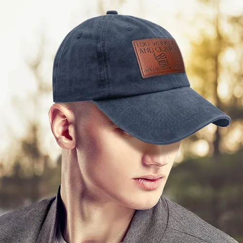 Vista 13 de Philysonic Funny Hat I Like Whisky and Cigars and Maybe 3 People Sombreros para Hombres Gorras de Béisbol Gorras Ajustables