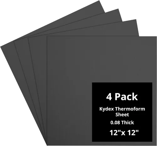 Vista 93 de Kydex Sheets - Solid Color DIY Kit for Crafting Holsters, Sheaths, and Mag Pouches - (8x8, 8x12, 12x12), Premium Thermoform Sheets - Thick, Durable