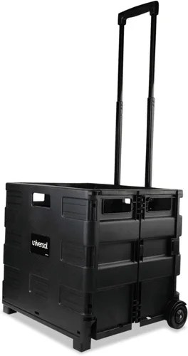 Vista 6 de Universal Caja de almacenamiento móvil plegable, 18.25 x 15 x 39.4 pulgadas, negro