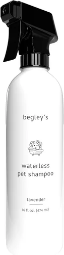 Vista 15 de Begley's - Champú sin enjuague sin agua para mascotas, limpieza sin baño, desodorizante y remoción de olores para un pelaje brillante y con olor