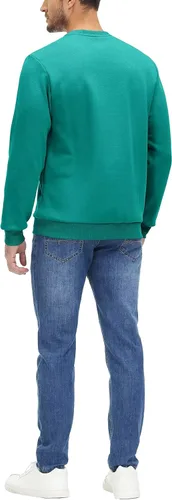 Vista 3 de MAGCOMSEN Sudadera de cuello redondo para hombre, de manga larga, informal, cálido, forro polar