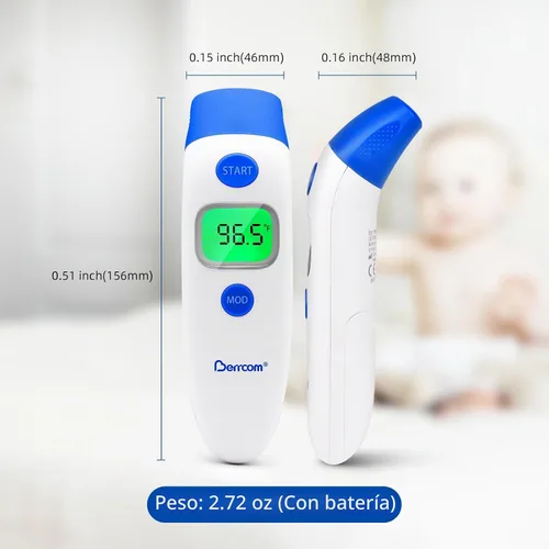 Vista 8 de Berrcom - Termómetro 3 en 1 para frente y oído para adultos y niños