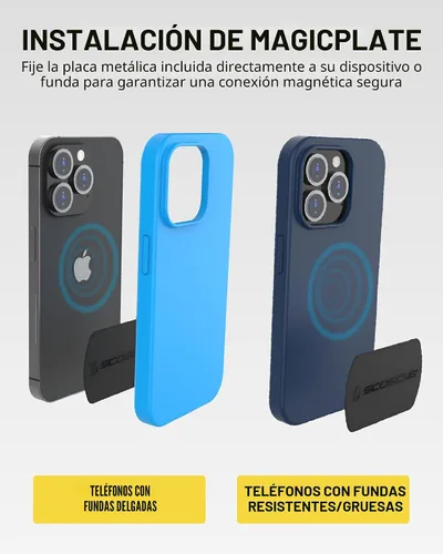 Vista 9 de Scosche MAGDM2 MagicMount - Soporte magnético de teléfono para salpicadero, cabezal magnético ajustable de 360°, soporte universal para teléfono