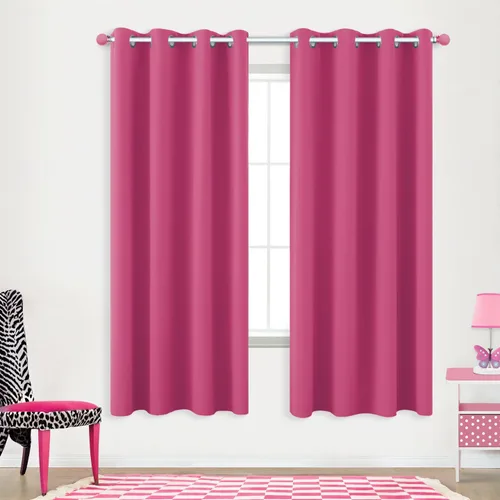 Vista 114 de KOUFALL Cortinas de Baño Aqua para Ventana, Juego de 2 Paneles Decoración Costera Cortinas Cortas Opacas para Ventana Pequeña de Cocina Puerta