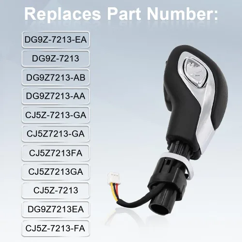 Vista 7 de JDMON Pomo de Palanca de Cambios Automática con Botón Compatible con Ford Escape Fusion 2013 2014 2015 2016 Transit 2015-2020 Palanca Selectora