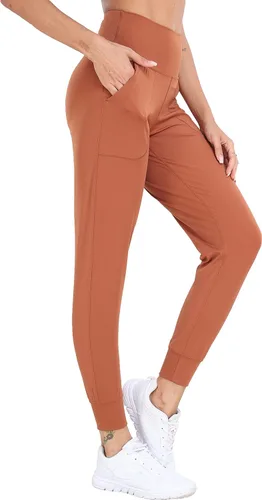 Vista 41 de Oalka - Pantalones deportivos para mujer, con cintura alta y bolsillos, para hacer deporte, yoga y entrenar