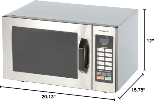 Vista 2 de Panasonic Horno de microondas programable, 1000 vatios, 0.8 pies cúbicos, acero inoxidable: 120V, 60 Hz