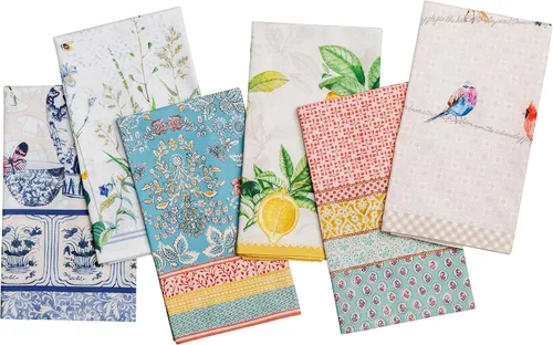 Vista 153 de Maison d' Hermine - Juego de 2 paños de cocina, multiusos, 100% de algodón, suave y absorbente, trapo de cocina, toalla de bar, Birdies On Wire