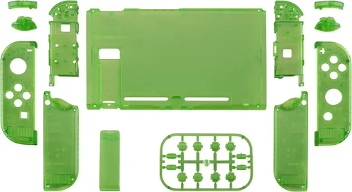 Vista 2 de eXtremeRate - Placa trasera para Nintendo Switch Console, NS Joycon con carcasa de mando de mano con botones de juego completo, carcasa de repuesto