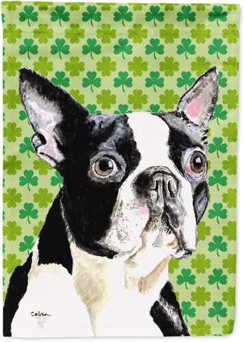 Vista 189 de Caroline's Treasures SS4442GF Affenpinscher Bandera de jardín con retrato de trébol del día de San Patricio para buzón, bandera decorativa