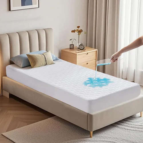 Vista 13 de BEDLORE Protector de colchón impermeable, sin ruido, tamaño individual, con bolsillo profundo ajustado de hasta 6 a 15 pulgadas, suave