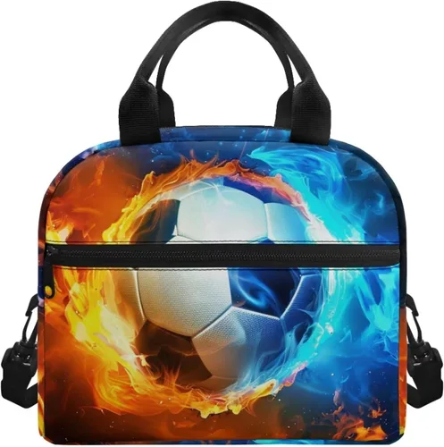 Vista 24 de Showudesigns Bolsas de almuerzo de flores de mariposa para mujer, lonchera aislada, bolsa de almuerzo reutilizable con correa ajustable