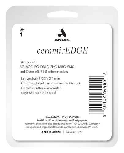Vista 3 de Andis 64465 CeramicEdge - Cuchilla desmontable con infusión de carbono