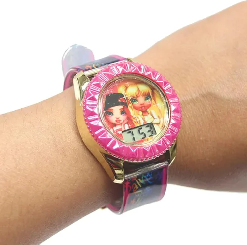Vista 6 de Rainbow High Reloj digital para niñas (modelo RNB40003AZ), multicolor, Multi, Digital