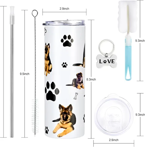 Vista 7 de GINGPROUS Regalos de pastor alemán, regalos para madres de perros, regalos para amantes de los perros, dueños de perros, adiestrador de perros
