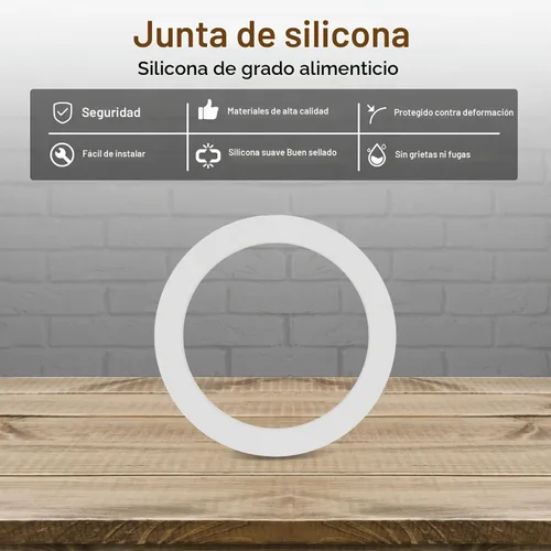 Vista 5 de Anillo de sellado de junta de repuesto para cafeteras de aluminio para estufas, 3 tazas y 4 tazas de silicona de repuesto de grado alimenticio