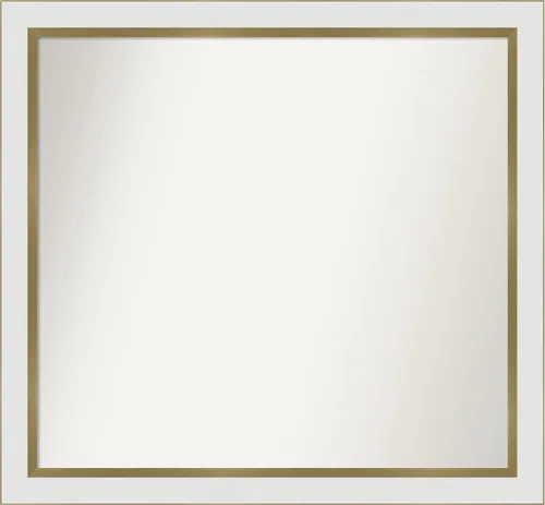 Vista 241 de Amanti Art Espejo personalizado, espejo de baño estrecho Alexandria White Wash, espejo de pared o espejo de tocador de baño sobre el fregadero