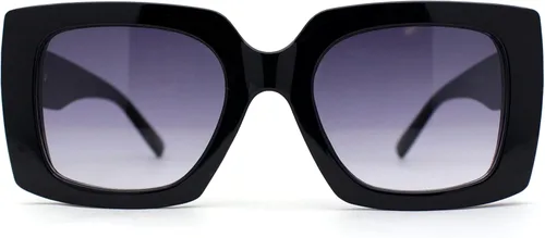 Vista 2 de SA106 Gafas de sol de diseño rectangular de plástico grueso para mujer