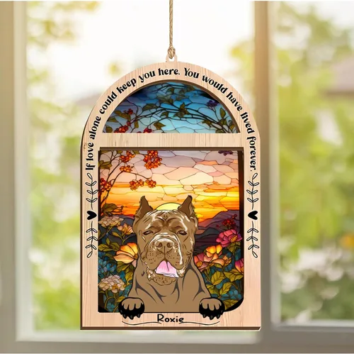 Vista 78 de LOVELYPOD Adorno de Navidad personalizado de sabueso afgano, atrapasoles con nombre, regalos de pérdida de mascotas, regalos para amantes