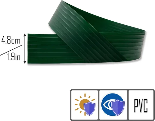 Vista 5 de Cinta de privacidad con bloqueo de visión blanca con soporte y cierre dorado para valla de eslabones de cadena 246.1 ft/250 pies rollo resistente a