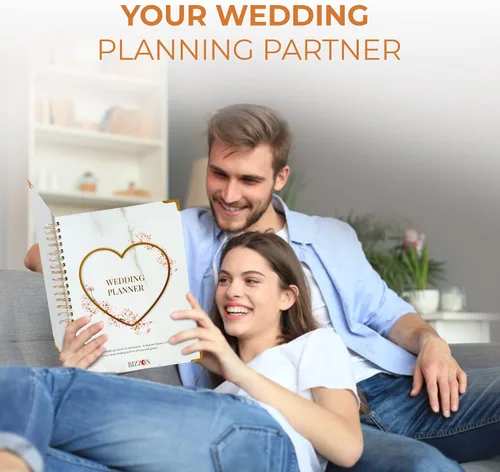 Vista 7 de Hermoso planificador de boda nupcial – 9 x 11 pulgadas planificador de bodas libro y organizador con 5 secciones con pestañas, 144 páginas