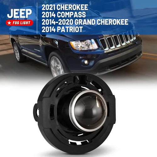 Vista 4 de Lámparas antiniebla compatibles con Jeep Cherokee 2021, Compass / Patriot 2014, Jeep Grand Cherokee 2014-2020 conductor izquierdo / pasajero derecho