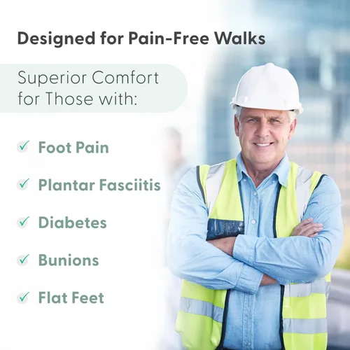 Vista 4 de Orthofeet Botas de trabajo ortopédicas sin cordones para manos libres para hombre Grafito Marrón