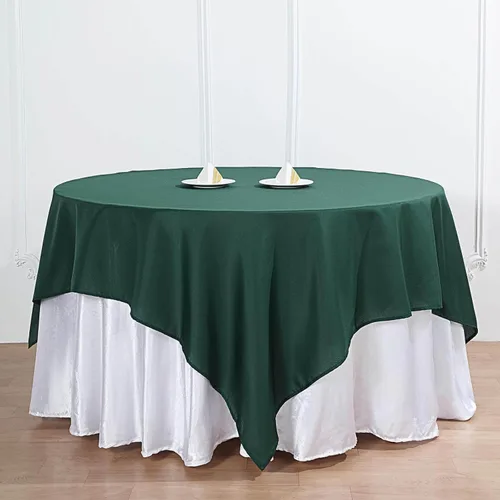 Vista 141 de Efavormart - Mantel cuadrado de lino de poliéster sin costuras, 54 x 54 pulgadas, color beige, para banquetes de boda, fiesta, restaurante