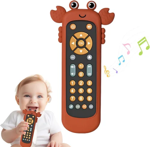 Vista 9 de Baby TV - Juguete de control remoto con luz y sonido realistas Baby TV Remote Control Toy with Music - English, French and Spanish 3 Language for