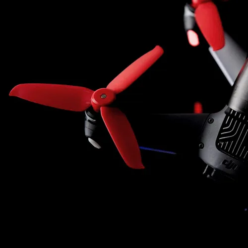 Vista 5 de DJI FPV Drone 5328 hélices de 3 aspas, accesorios de repuesto de liberación rápida de bajo ruido (8 piezas - 4CW 4CCW, rojo)