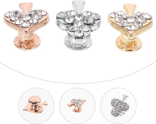 Vista 4 de Abaodam 3 piezas de correa de reloj decorativos brillantes anillos decorativos bucles clavos reloj correa de silicona decoraciones