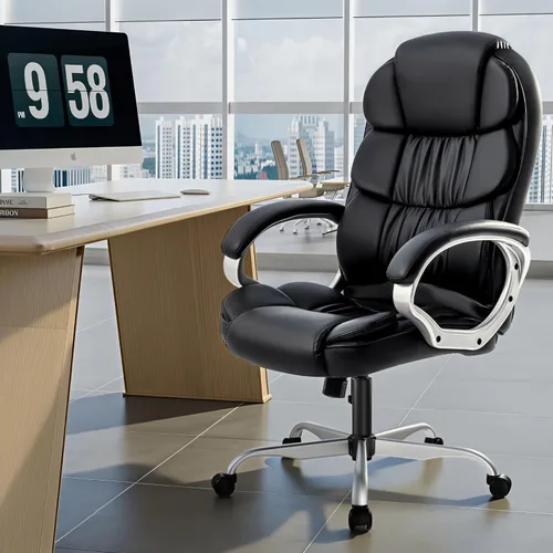 Vista 2 de VICTONE Silla de oficina grande y alta, silla de escritorio ergonómica, respaldo alto, silla ejecutiva para computadora, silla giratoria ajustable