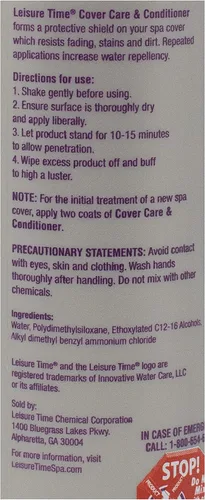 Vista 6 de LEISURE TIME Spa 3192A Cuidado y acondicionador de la cubierta de mantenimiento, 16 fl oz