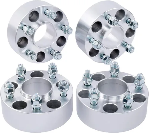 Vista 11 de 4 piezas, espaciadores de rueda hubcéntricos 5x4.5 de 1 pulgada con pernos 12x1.5 de 67.1 mm de orificio de cubo, compatibles con Jeep Hyundai-Mazda
