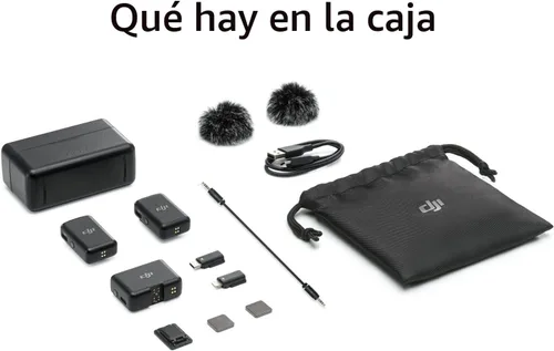 Vista 6 de DJI Mic (2 TX + 1 RX + Estuche de Carga), Micrófono Lavalier Inalámbrico, Alcance de 250m (820 pies), Batería de 15 Horas, Micrófono Inalámbrico